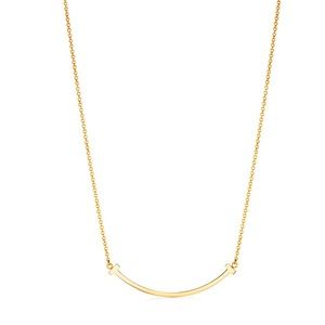 ❌SOLD❌ Like New Tiffany & Co Tiffany T Smile Pendant in Yellow Gold, Small